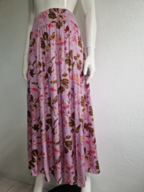 Claudia Sträter midi rok. Maat 40. Lila/bloemenprint.