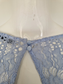 Steps kanten jurk met bolero. Maat 38/40. Lichtblauw