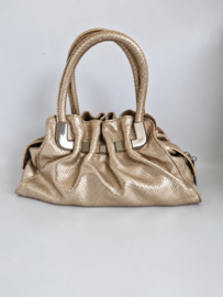 Nicoli leren handtas | Goud | Leer |