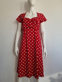 King Louie jurk. Maat L. Rood/polkadots.
