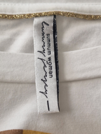 Summum Woman shirt. Maat M. Off white/print.
