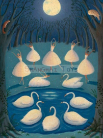 KK ( postcard swan lake ballerinas )