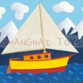 KK ( postcard sailboat )