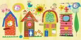 KK ( postcard backyard birdhouse )