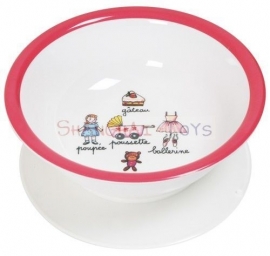 LA 004M ( melamine bowl with suction girl )