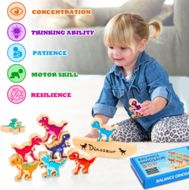 H 042 ( wooden  balance  dinosaur )