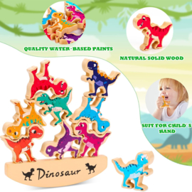 H 042 ( wooden  balance  dinosaur )