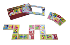 H 018 ( wooden domino game in tin box )