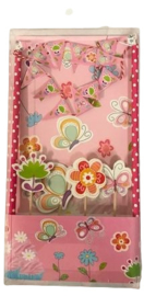 WH 007 ( cake topper kit butterfly and flower )