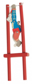 H 019 ( wooden rolling acrobatic monkey )