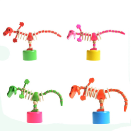 H 041 ( wooden pushing puppet dino )