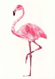 KK ( postcard mosaic flamingo )