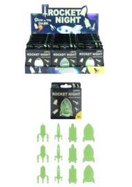 PT 003R ( glow rocket night stickers ) ----- 24 pcs in display