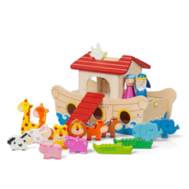 H 076 ( wooden noah's ark set )