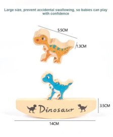 H 042 ( wooden  balance  dinosaur )
