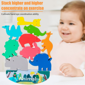 H 043 ( wooden balance blocks animal )