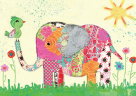 KK ( postcard mosaic elephant )