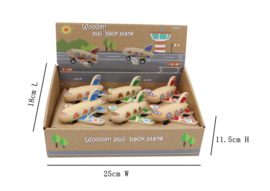 H 027 ( wooden pull back plane ) ----- 12 pcs in display