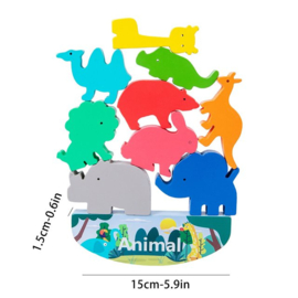 H 043 ( wooden balance blocks animal )