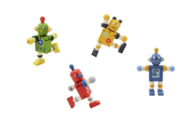 H 031 ( wooden flexi robot ) ----- 12 pcs in display
