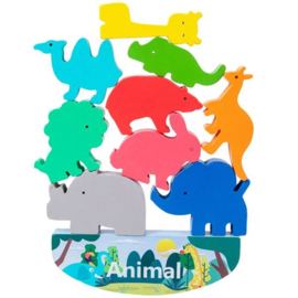 H 043 ( wooden balance blocks animal )