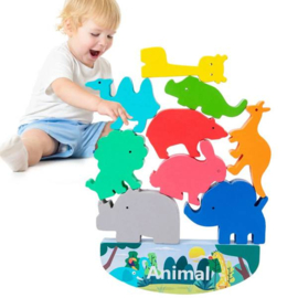 H 043 ( wooden balance blocks animal )