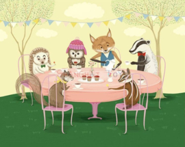 KK ( postcard woodland tea party)