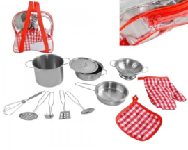 LP 001 ( kids stainless cooking set in school bag )