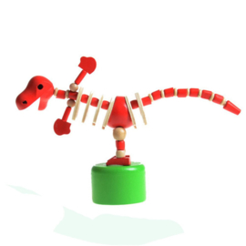 H 041 ( wooden pushing puppet dino )