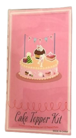 WH 007 ( cake topper kit pudding cake and wine glass )