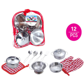 LP 001 ( kids stainless cooking set in school bag )