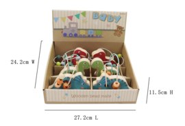 H 007 ( wooden dinosaur bead maze )  ----- 6 pcs in display