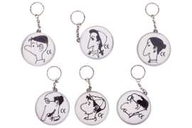 KI 1921 ( funny face key chain ) ----- 12 pcs in polybag