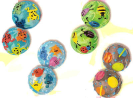 WM 4567 ( bumpy bouncing balls ladybug, fish, frog and space )