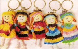 YK 1402 ( woolen yarn doll with key chain ) ----- 12 pcs in drum