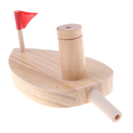 H 067 ( wooden balloon powered boat )