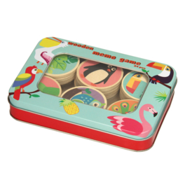 H 017 ( wooden memory game in tin box )