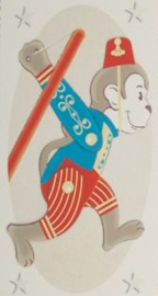 H 019 ( wooden rolling acrobatic monkey )