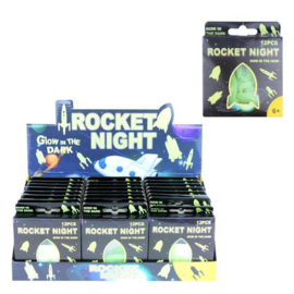 PT 003R ( glow rocket night stickers ) ----- 24 pcs in display