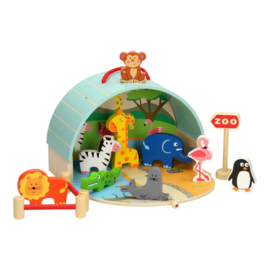 H 078 ( wooden zoo playset )