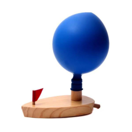 H 067 ( wooden balloon powered boat )