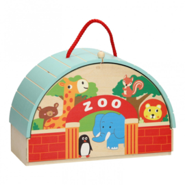 H 078 ( wooden zoo playset )