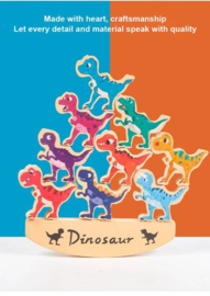 H 042 ( wooden  balance  dinosaur )