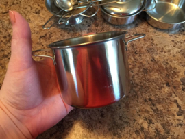 LP 002 ( kids stainless cooking set in net bag )