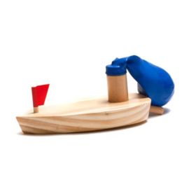 H 067 ( wooden balloon powered boat )
