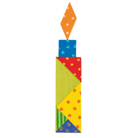H 065 ( wooden tangram mozaik ) ----- 24 pcs in display