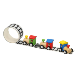 H 028 ( wooden loco with railway tape )