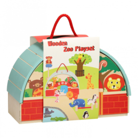 H 078 ( wooden zoo playset )