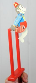 H 019 ( wooden rolling acrobatic monkey )