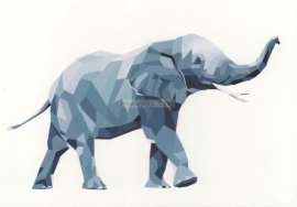 KK ( postcard mosaic elephant )